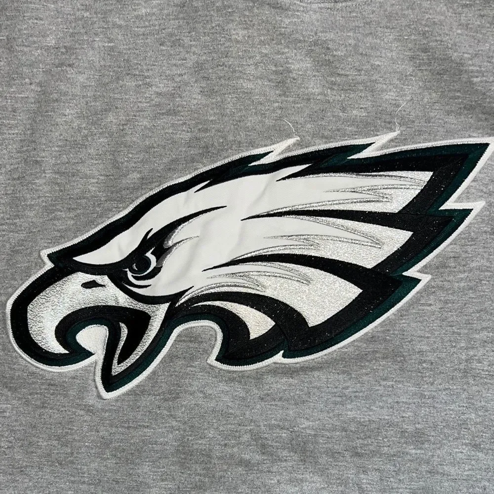 Reebok Gray Crewneck Sweater with Bold Eagle Logo